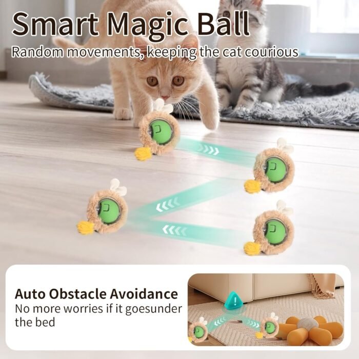 2pcs Interactive cat ball with mat