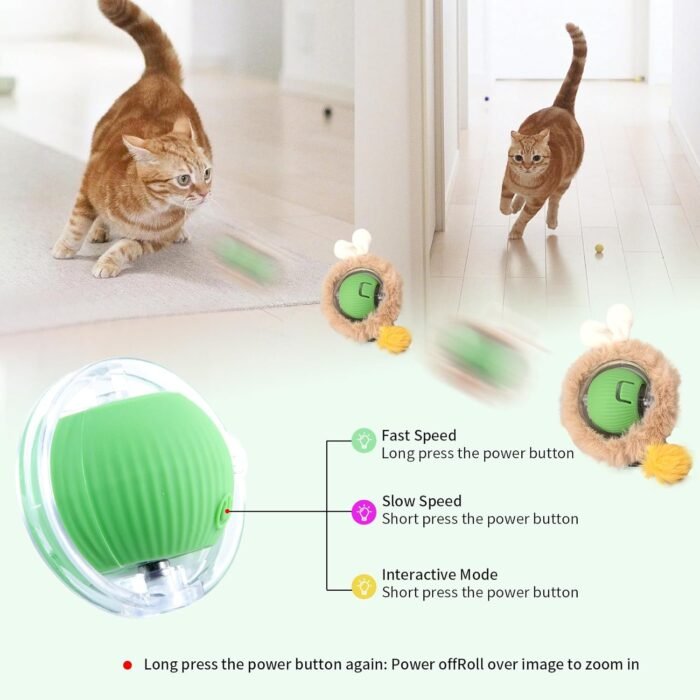 2pcs Interactive cat ball with mat