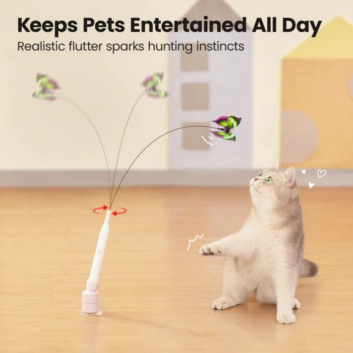 USB Interactive Cat Teaser with Suction Cup